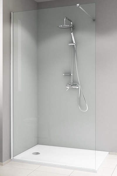 WALK-IN TUŠ STIJENA 100x200cm crom profil/prozirno staklo 6mm